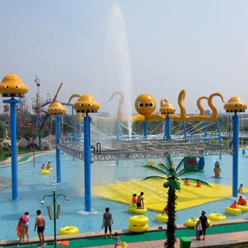 水上乐园章鱼戏水设备,乌贼喷水设备,沁之源大型水上乐园设备,材料安全环保